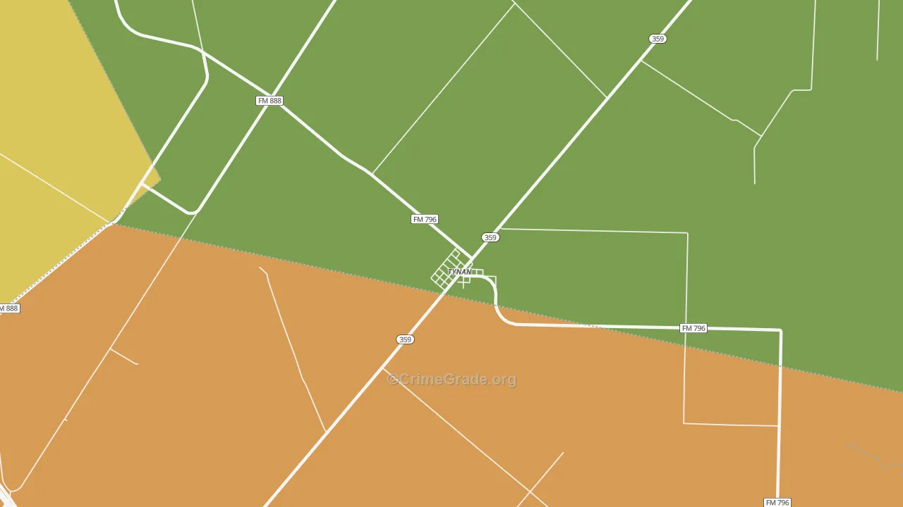 78391, TX Map of Theft Rates