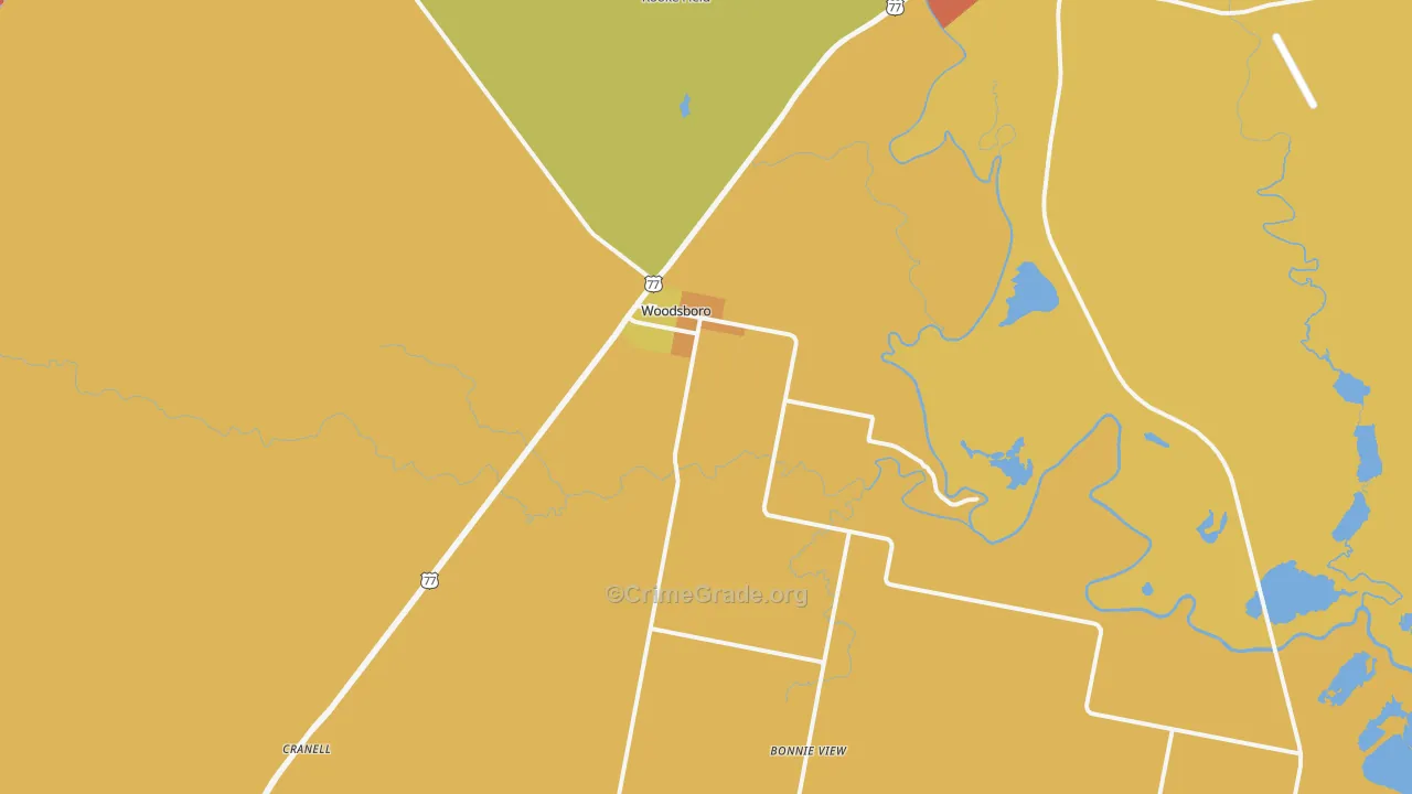 78393, TX Map of Theft Rates