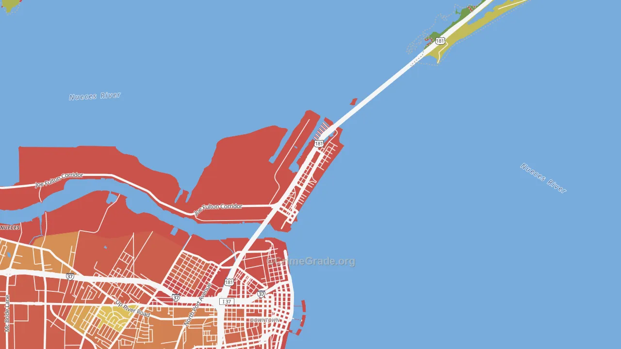78402, TX Map of Theft Rates
