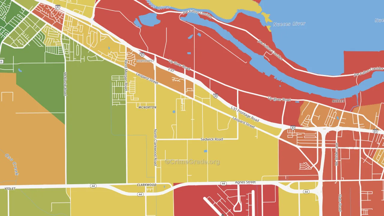 78409, TX Map of Theft Rates