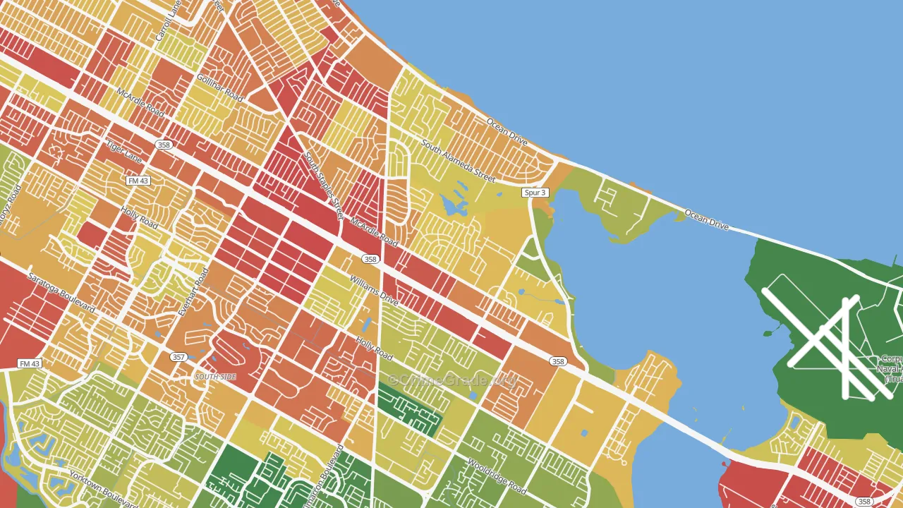 78412, TX Map of Theft Rates