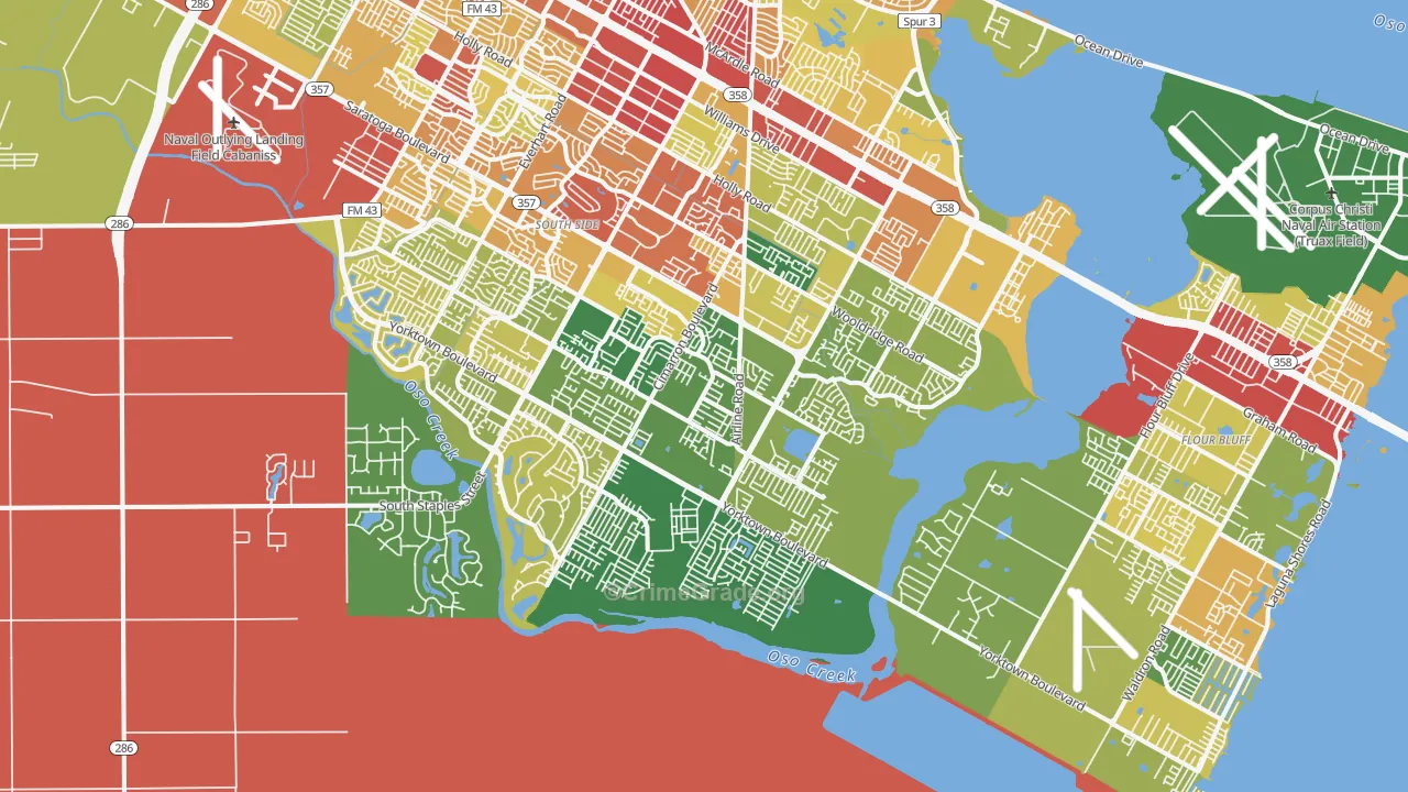 78414, TX Map of Theft Rates