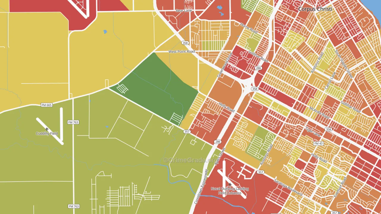 78417, TX Map of Theft Rates