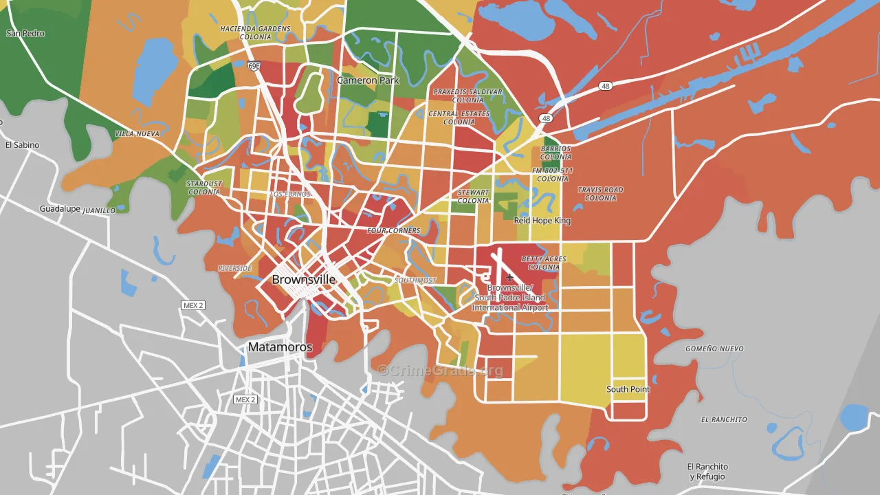 78521, TX Map of Theft Rates