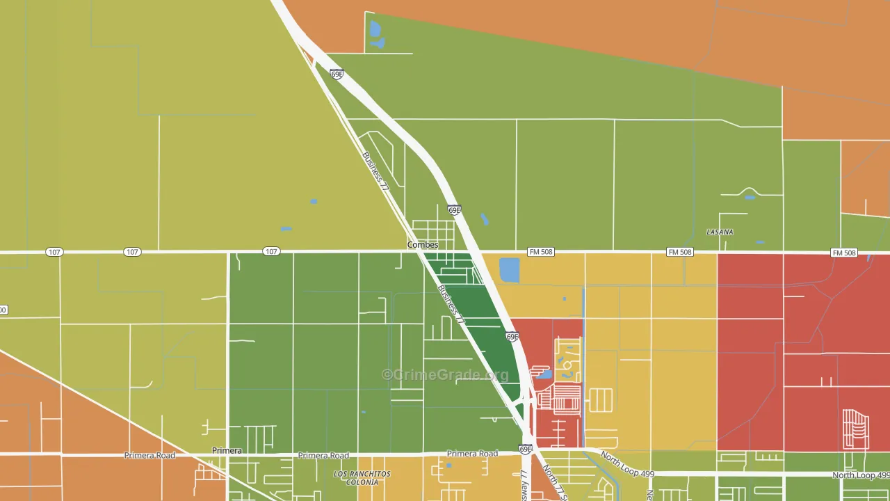 78535, TX Map of Theft Rates