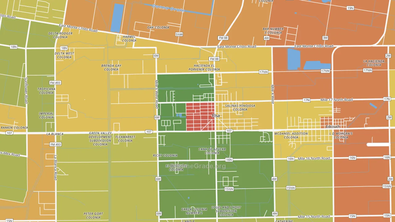 78543, TX Map of Theft Rates