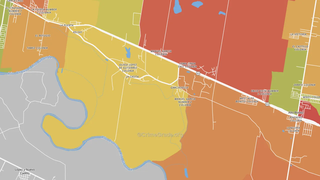 78547, TX Map of Theft Rates