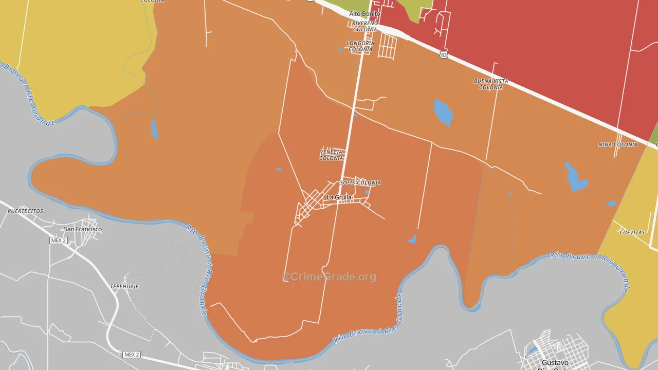 78548, TX Map of Theft Rates