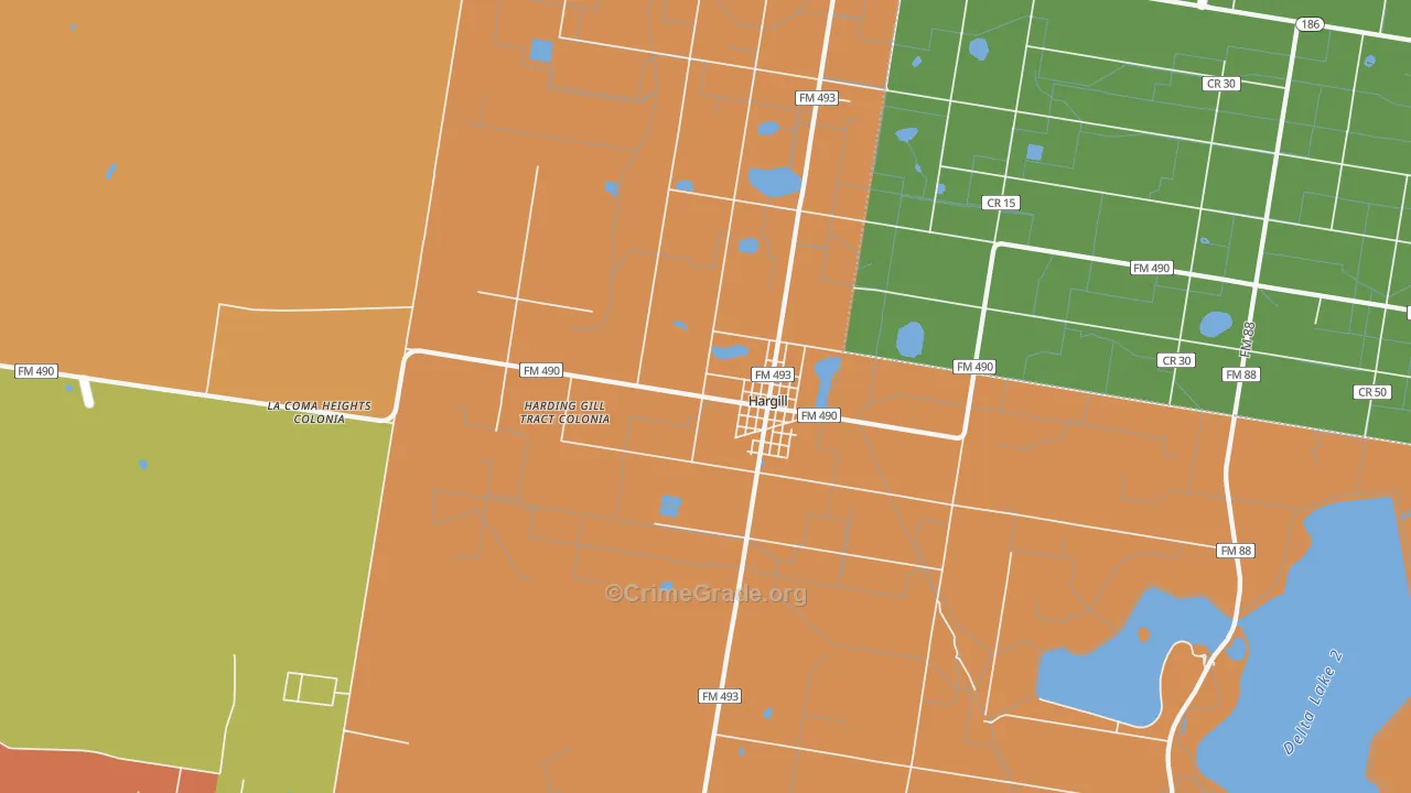 78549, TX Map of Theft Rates