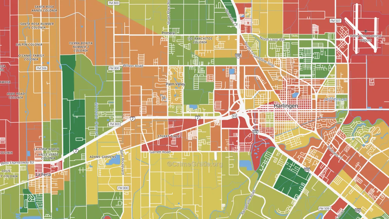 78552, TX Map of Theft Rates