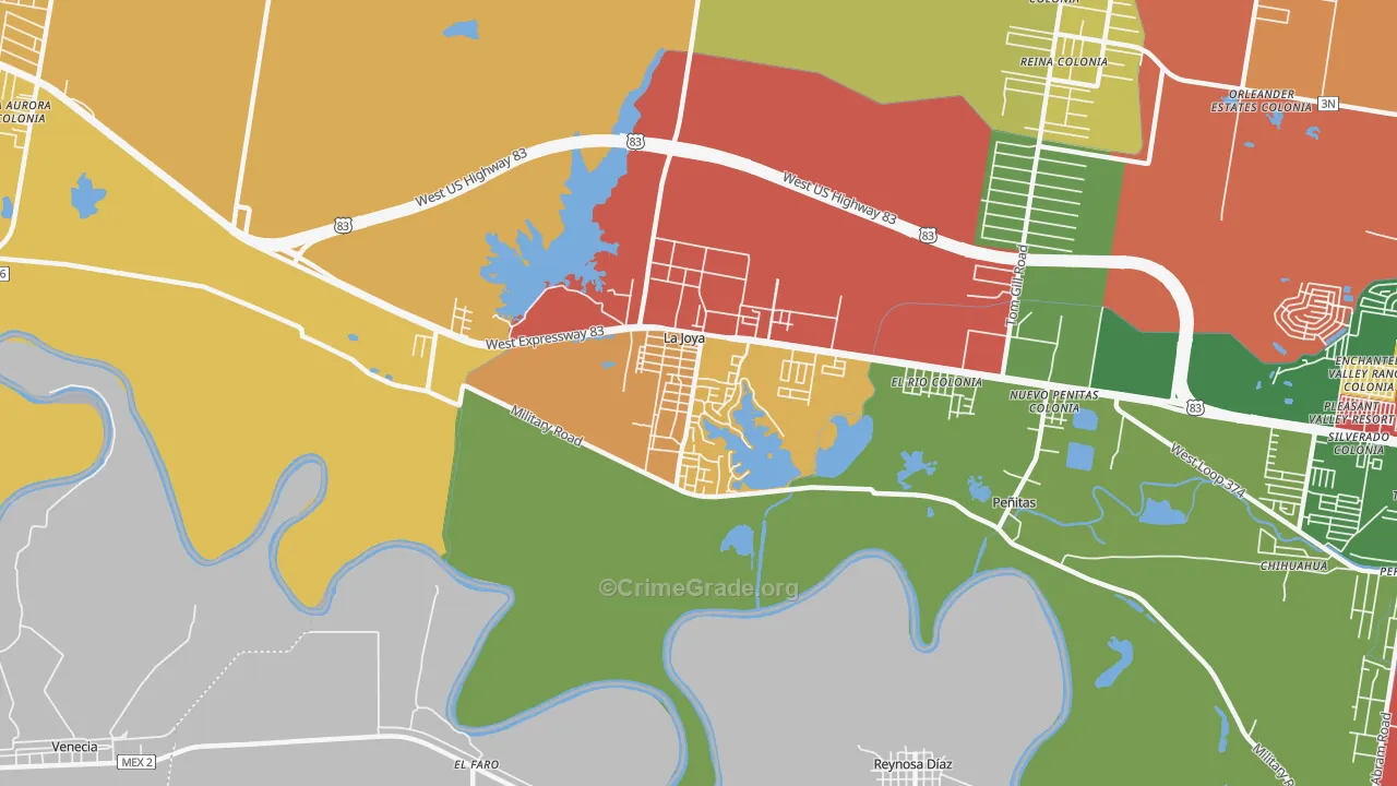 78560, TX Map of Theft Rates