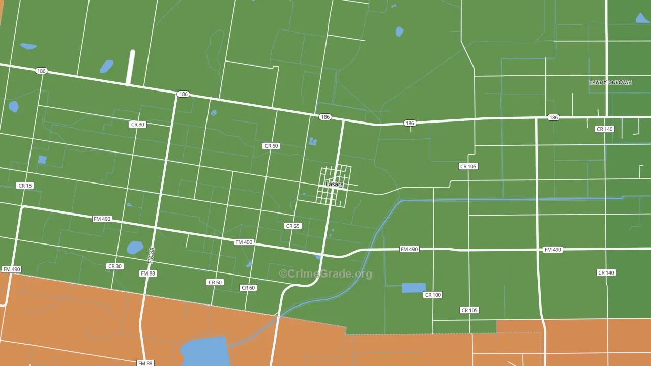 78561, TX Map of Theft Rates