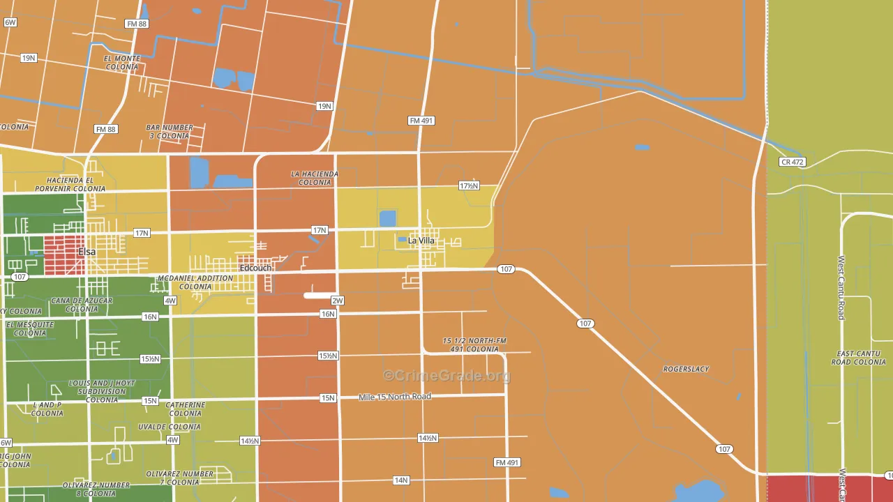 78562, TX Map of Theft Rates