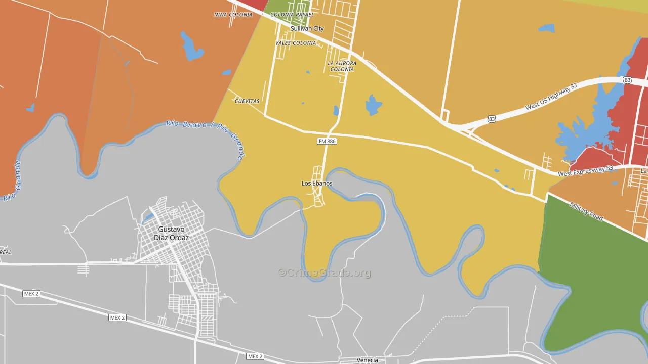 78565, TX Map of Theft Rates
