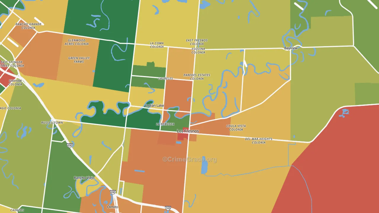 78566, TX Map of Theft Rates