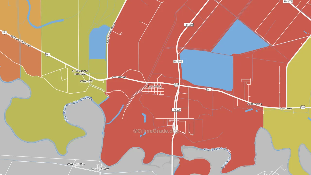 78567, TX Map of Theft Rates