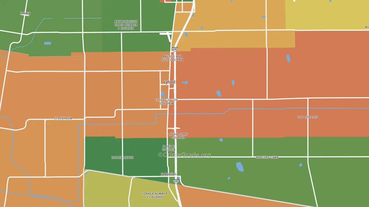 78569, TX Map of Theft Rates