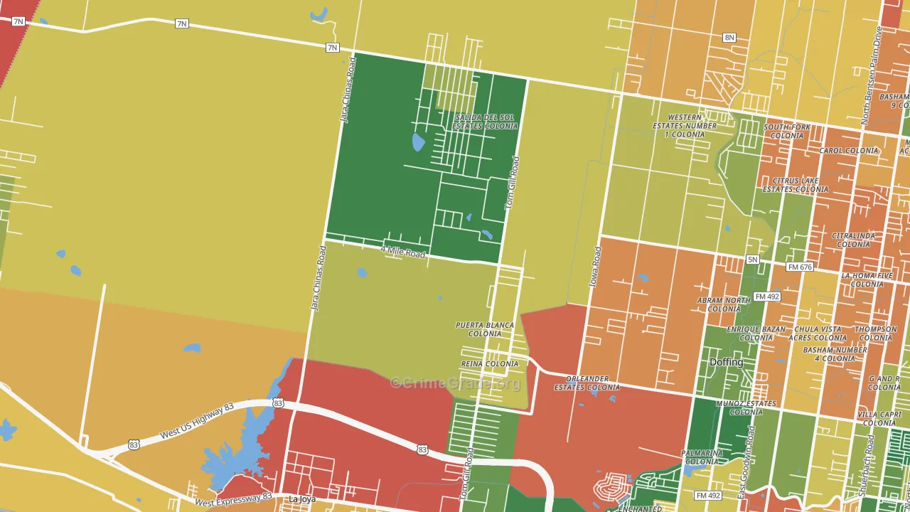 78576, TX Map of Theft Rates