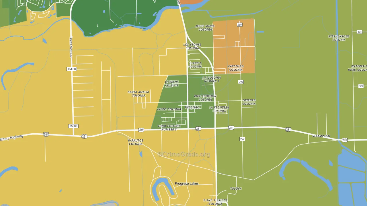 78579, TX Map of Theft Rates