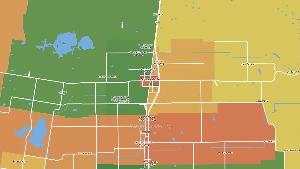 78580, TX Map of Theft Rates
