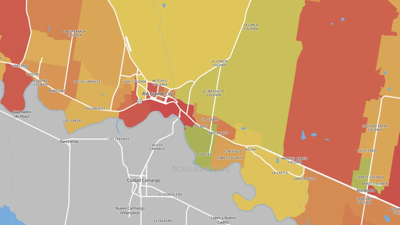 78582, TX Map of Theft Rates