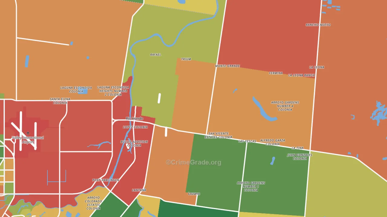 78583, TX Map of Theft Rates