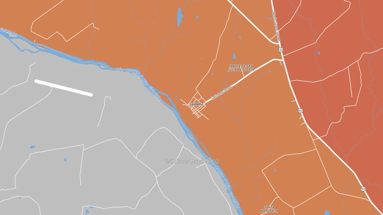 78585, TX Map of Theft Rates