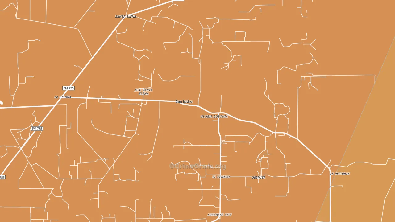 78588, TX Map of Theft Rates