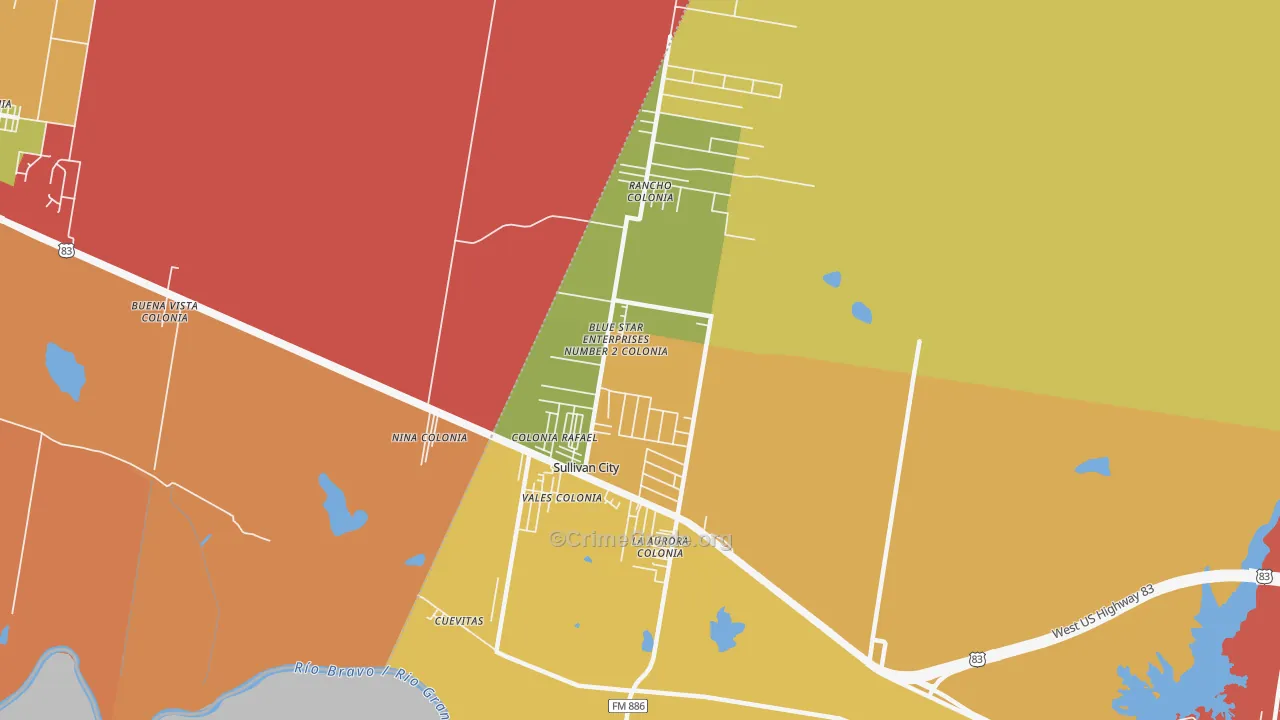 78595, TX Map of Theft Rates