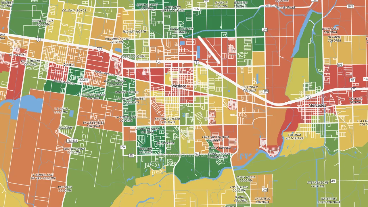 78596, TX Map of Theft Rates