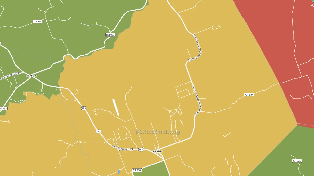 78608, TX Map of Theft Rates