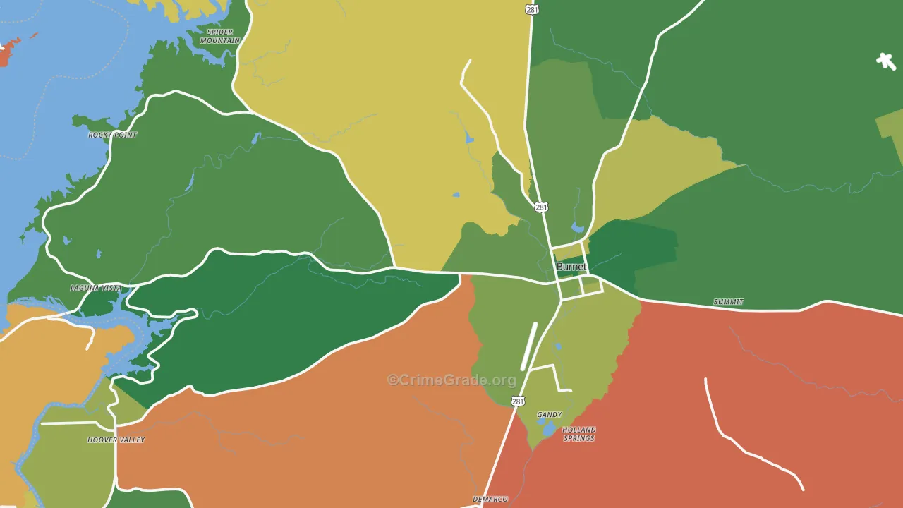 78611, TX Map of Theft Rates