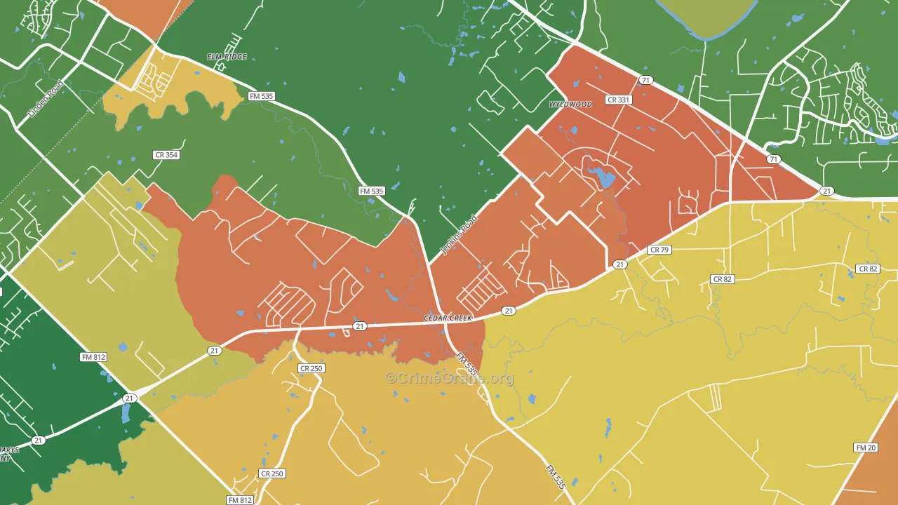 78612, TX Map of Theft Rates