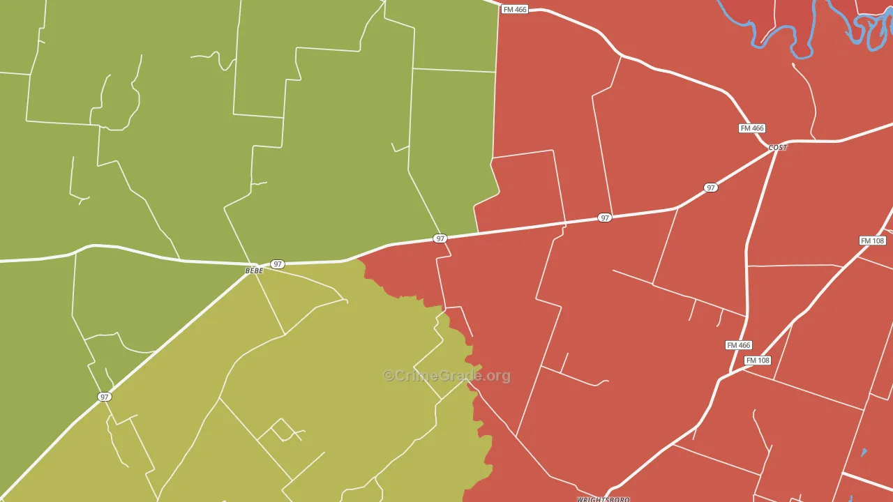 78614, TX Map of Theft Rates