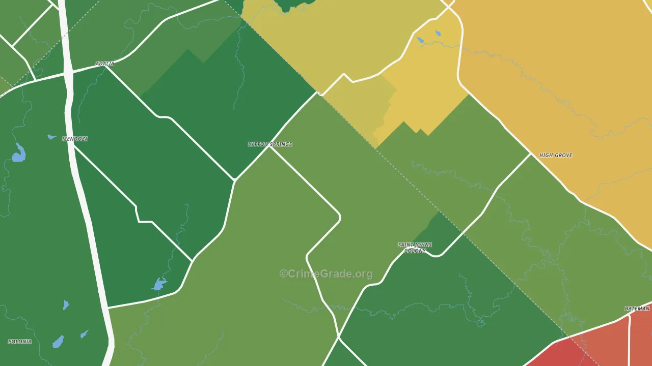 78616, TX Map of Theft Rates