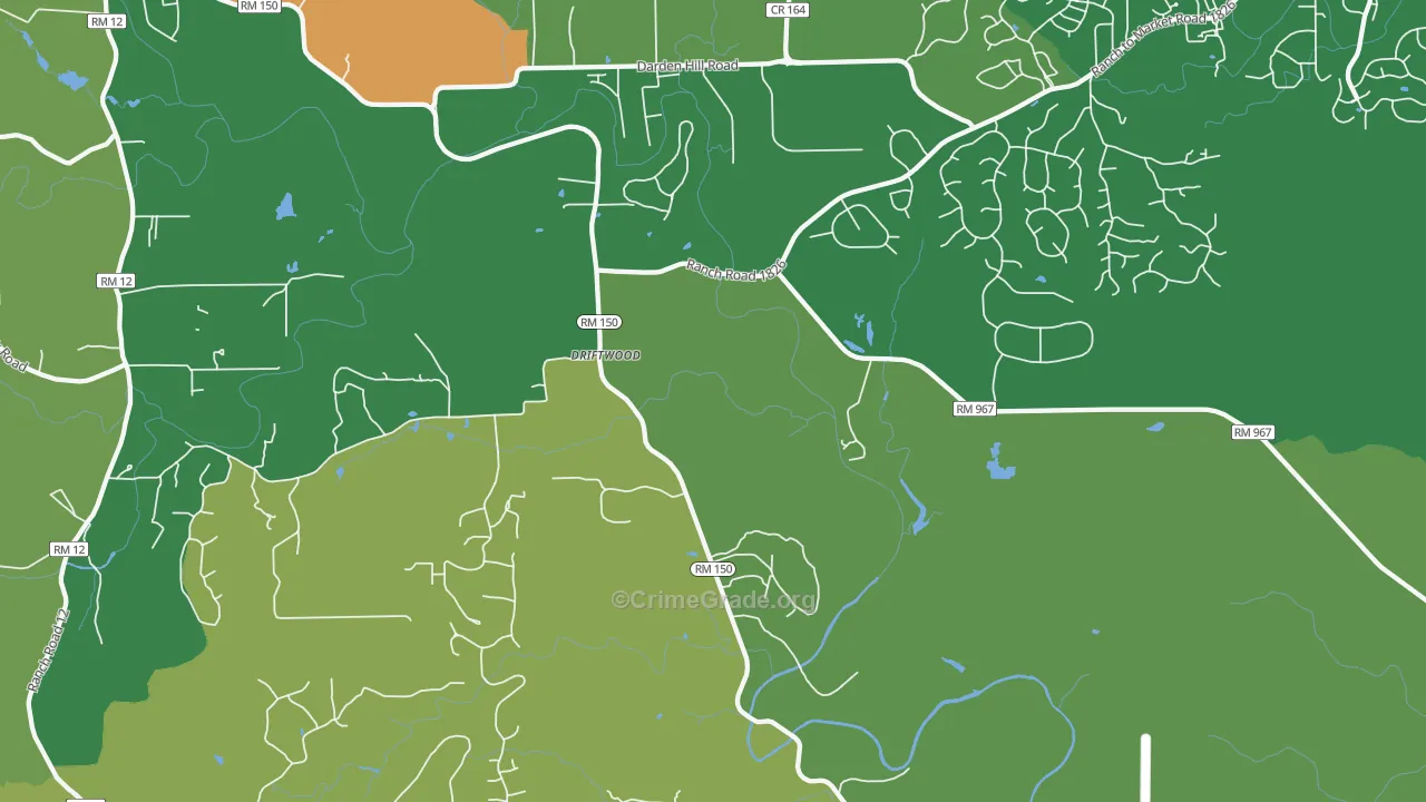 78619, TX Map of Theft Rates