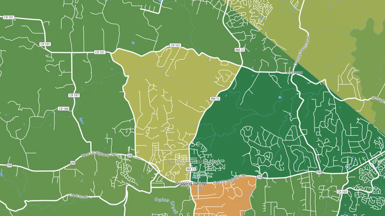 78620, TX Map of Theft Rates