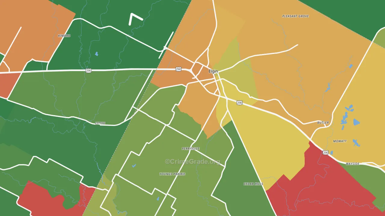 78621, TX Map of Theft Rates