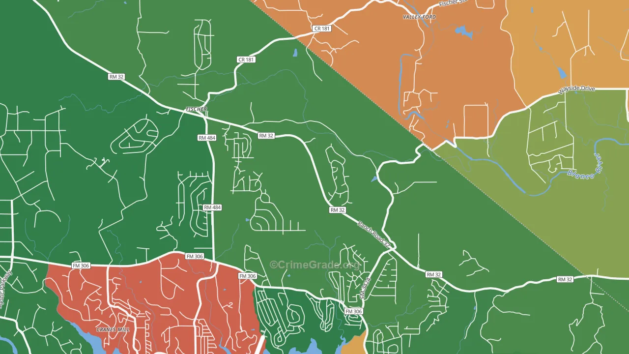 78623, TX Map of Theft Rates