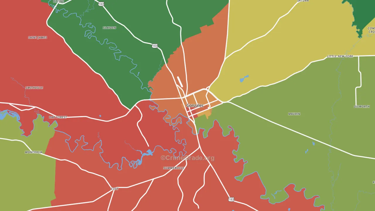 78629, TX Map of Theft Rates