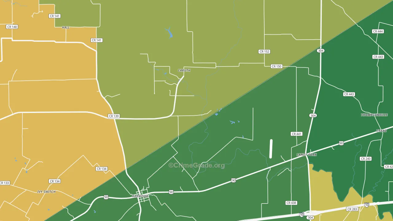 78632, TX Map of Theft Rates