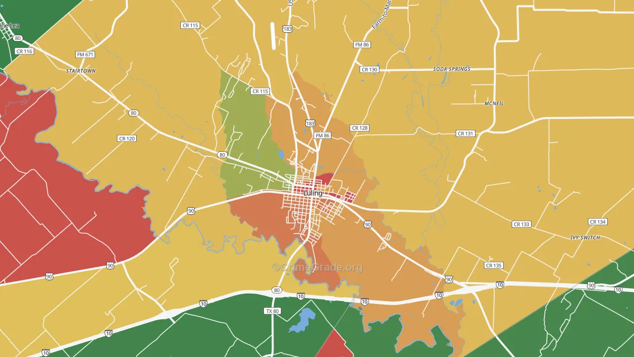 78648, TX Map of Theft Rates