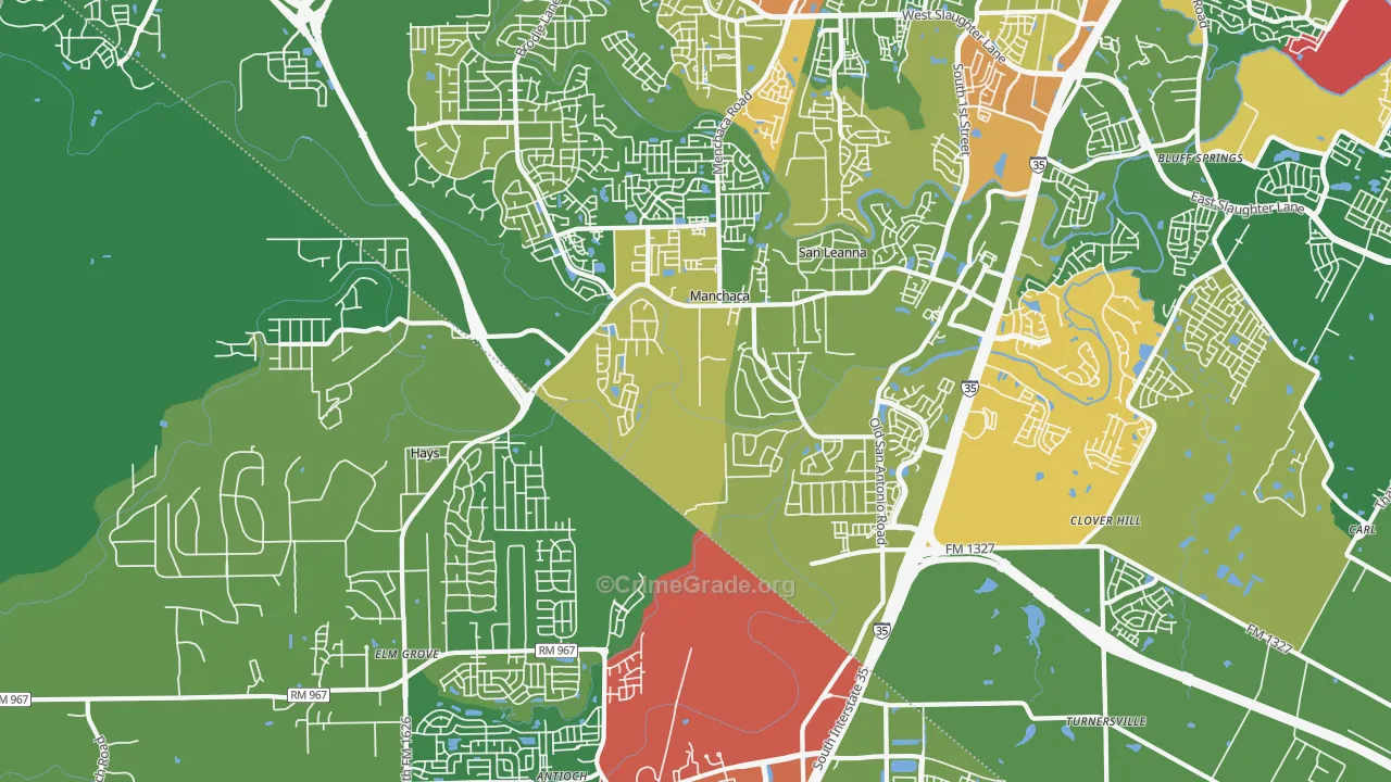 78652, TX Map of Theft Rates