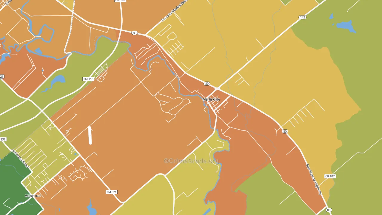 78655, TX Map of Theft Rates