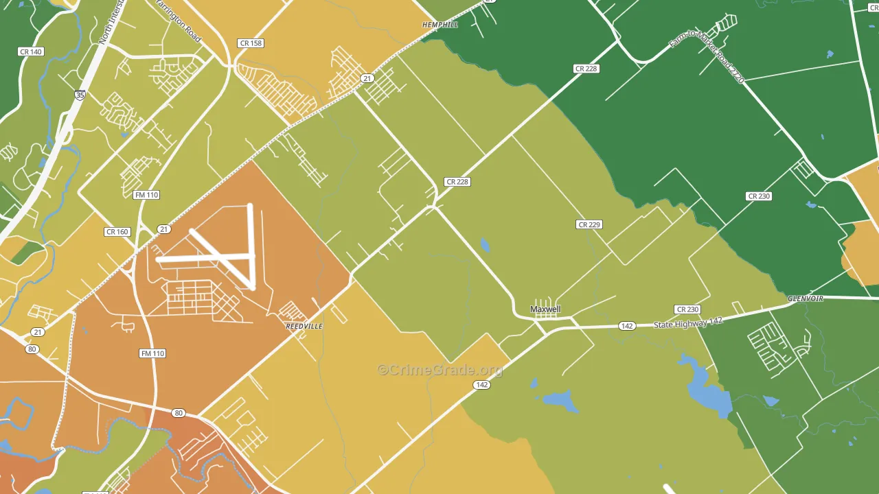 78656, TX Map of Theft Rates