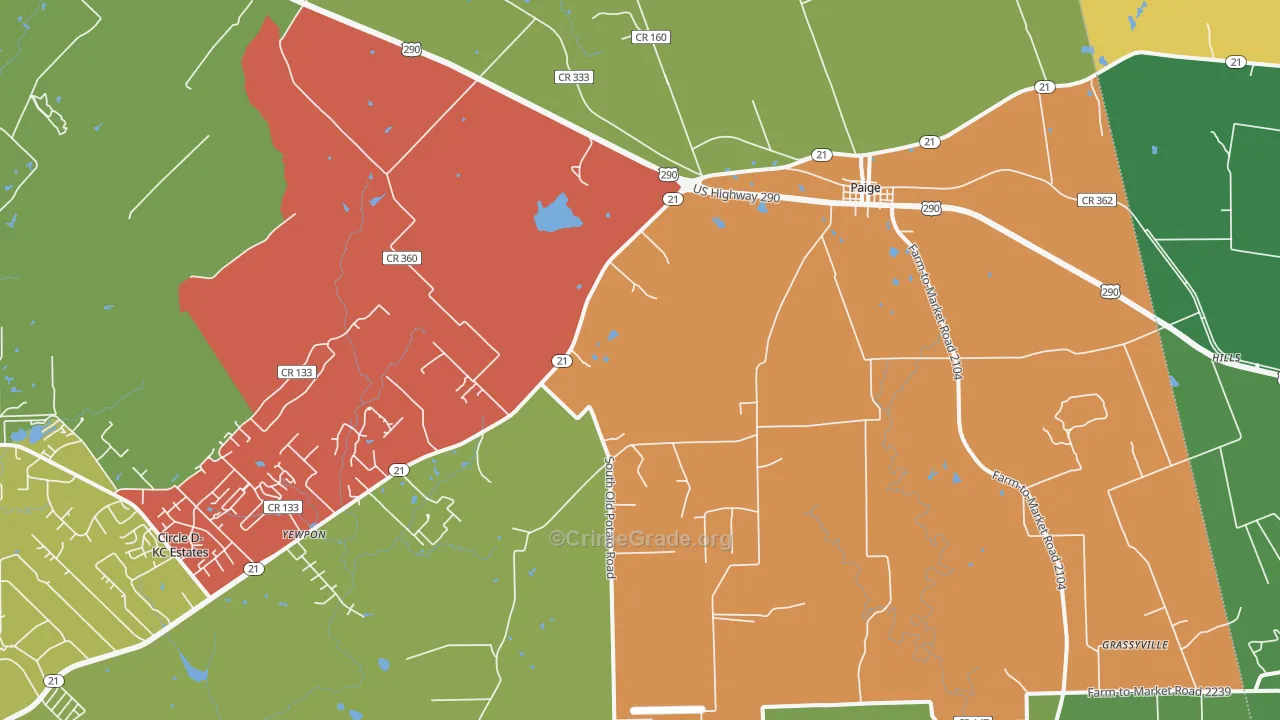78659, TX Map of Theft Rates