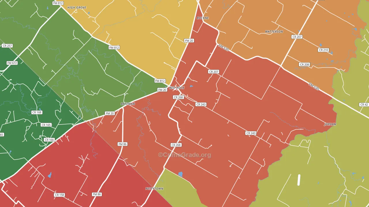 78662, TX Map of Theft Rates