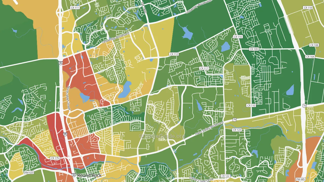 78665, TX Map of Theft Rates