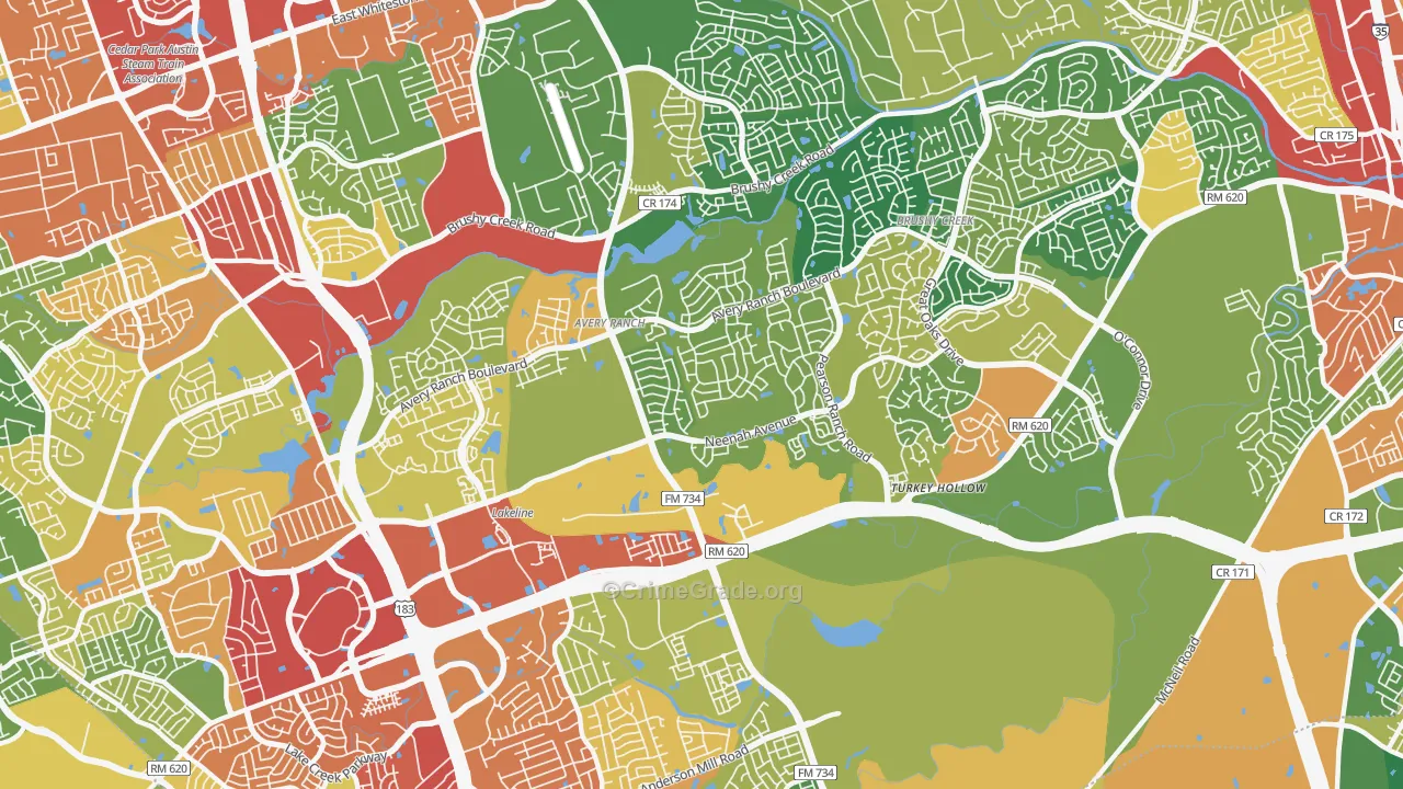 78717, TX Map of Theft Rates