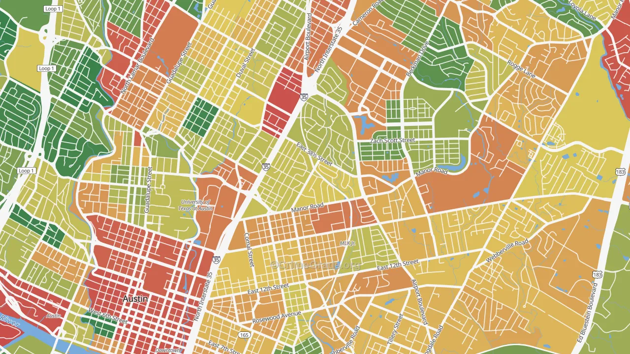 78722, TX Map of Theft Rates